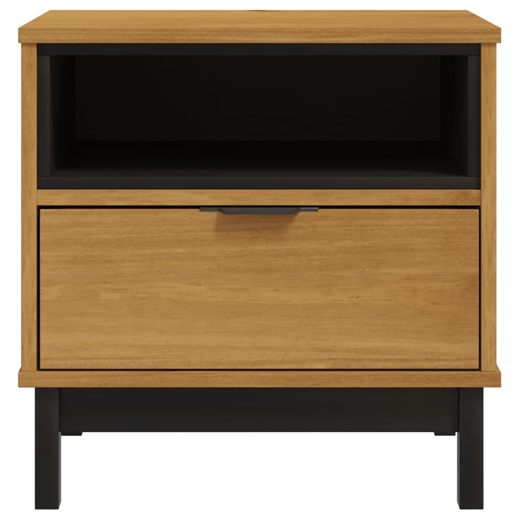 NNEVL Side Table FLAM 50x50x50 cm Solid Wood Pine-4