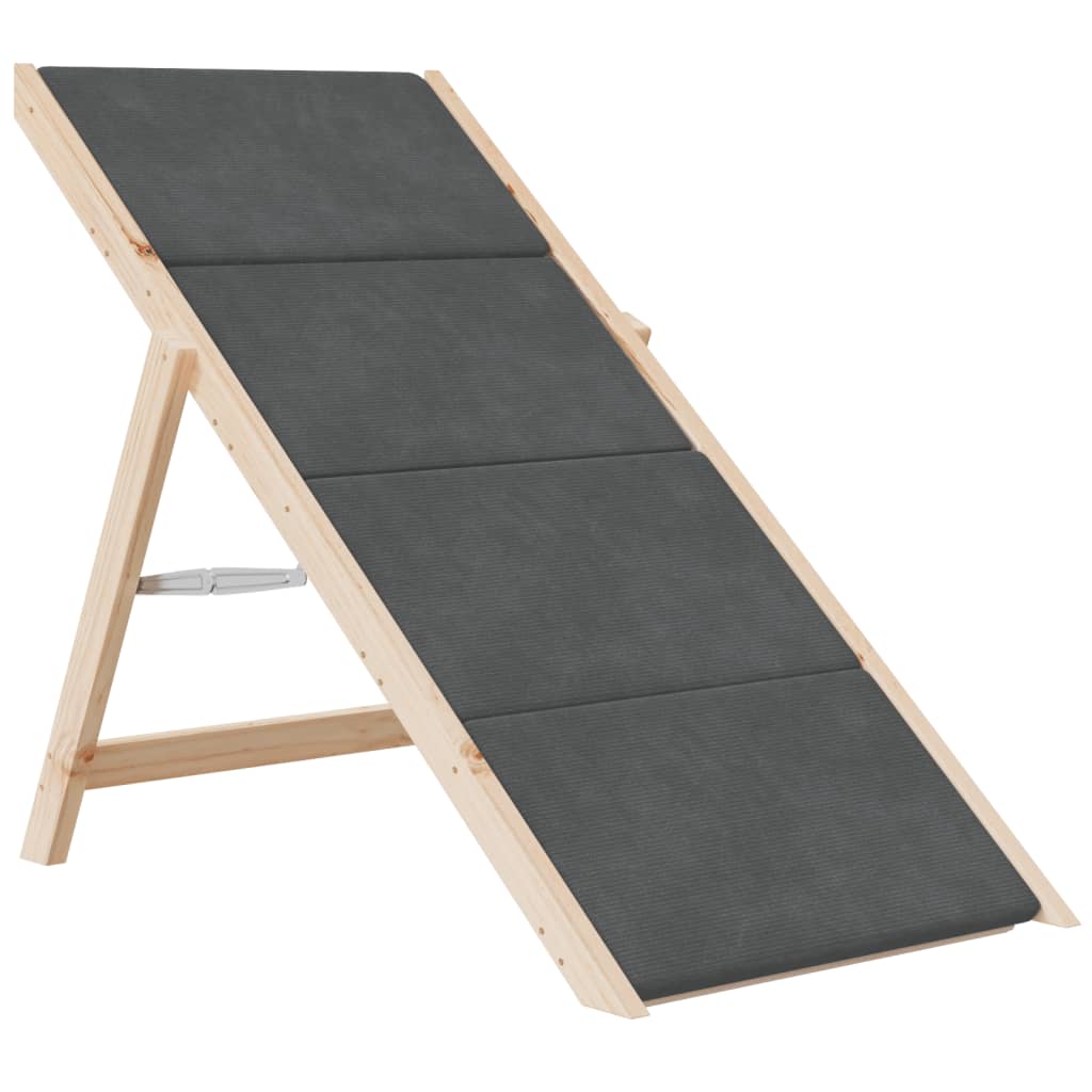 NNEVL Dog Stair Grey 105x47 cm Solid Wood Fir-3