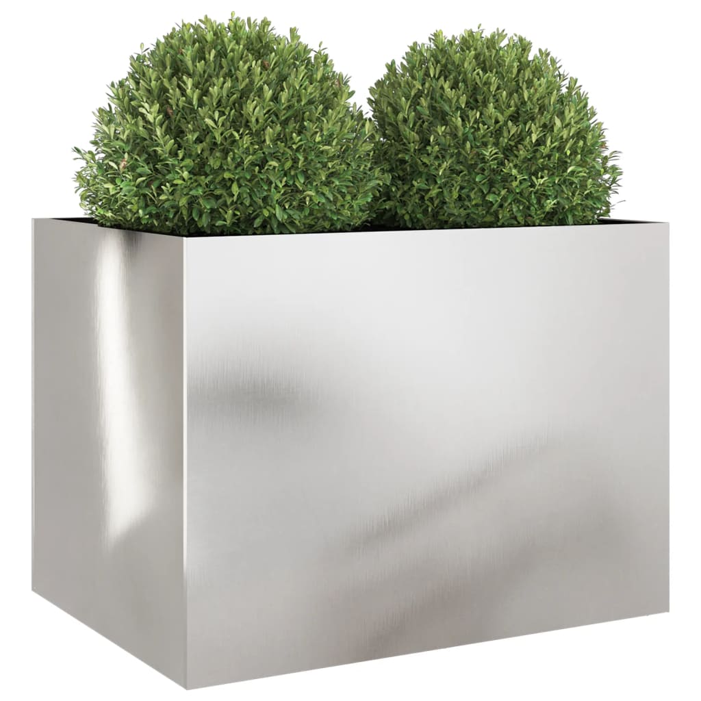 NNEVL Planter Silver 62x47x46 cm Stainless Steel-3