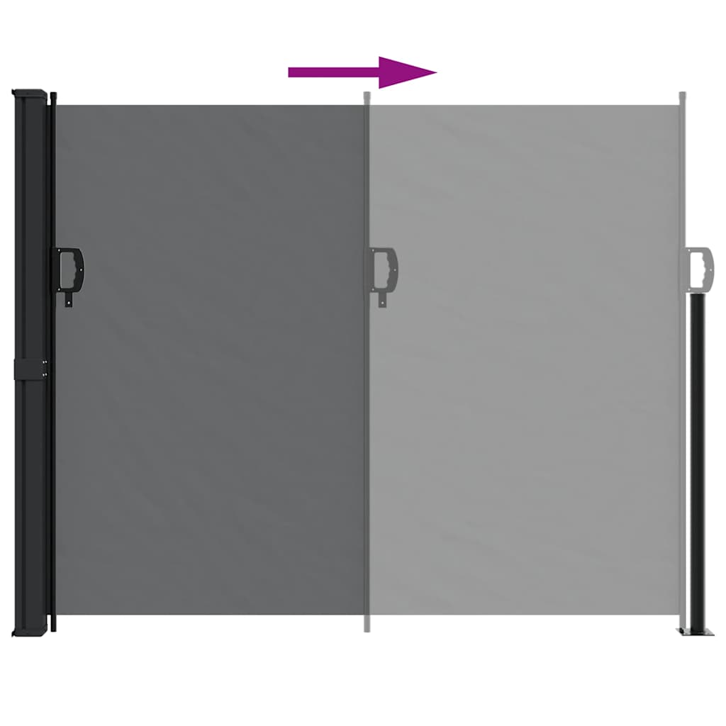 NNEVL Retractable Side Awning Black 160x500 cm-4
