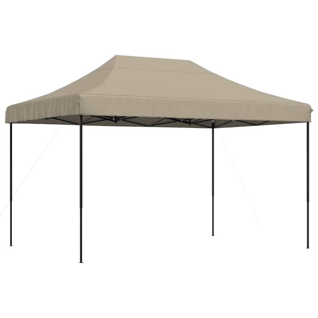 NNEVL Foldable Party Tent Pop-Up Taupe 410x279x315 cm-1