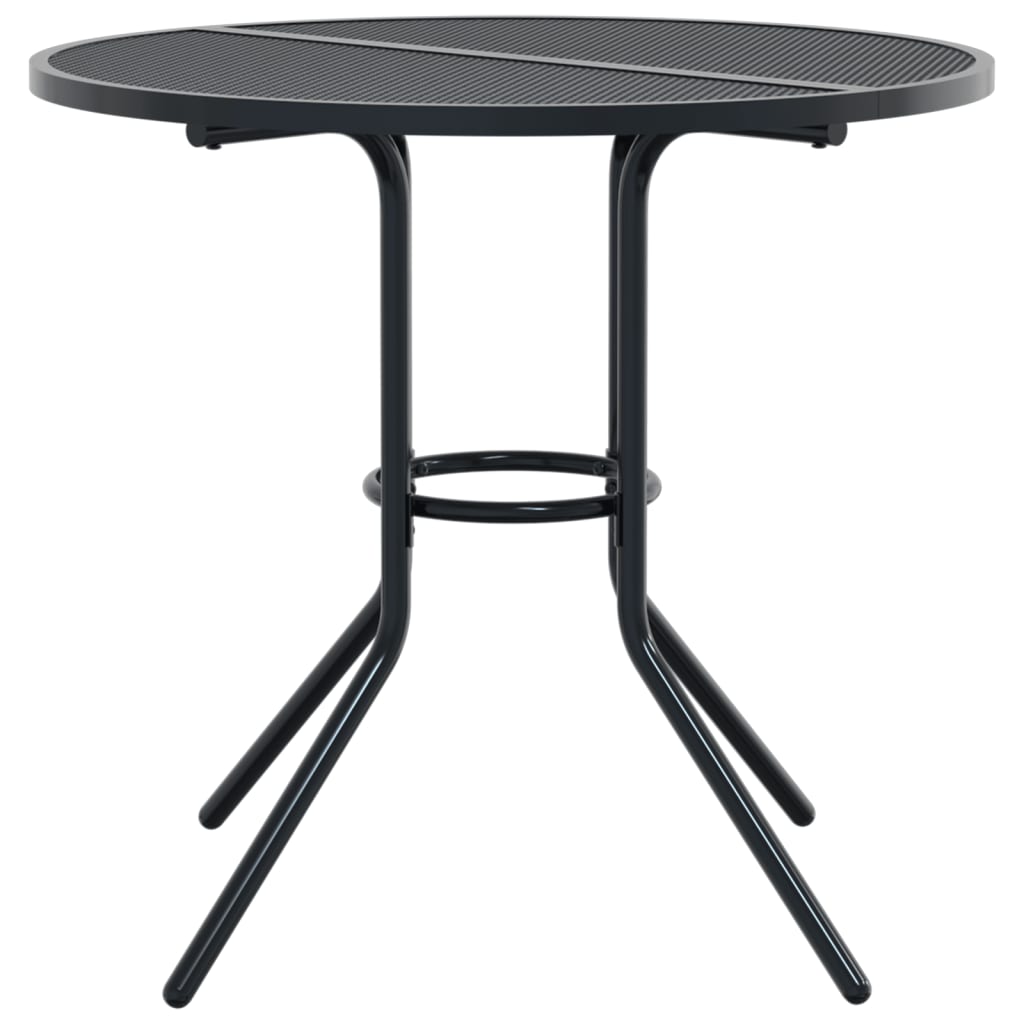 NNEVL Patio Table Round Anthracite Ø80x72.5 cm Powder-coated Steel-3