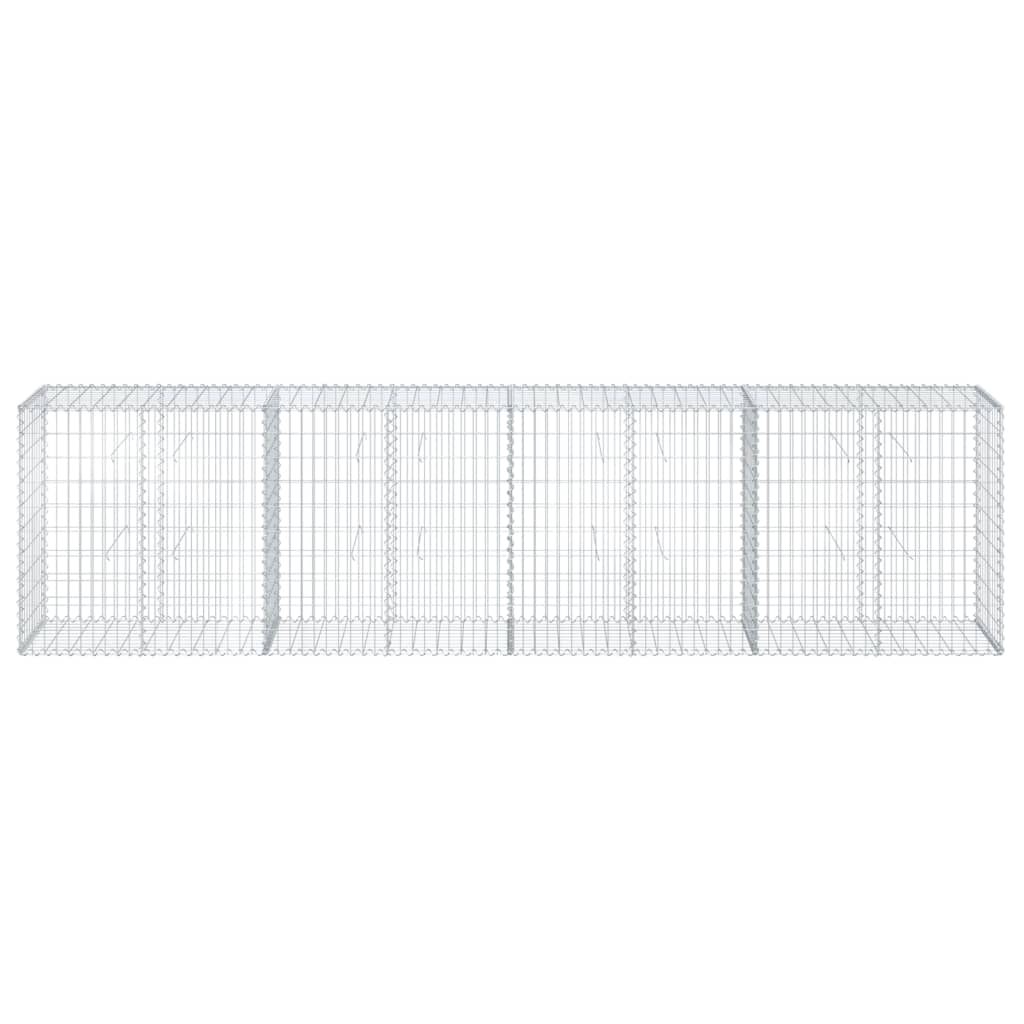 NNEVL Gabion Basket with Cover 400x50x100 cm Galvanised Iron-2