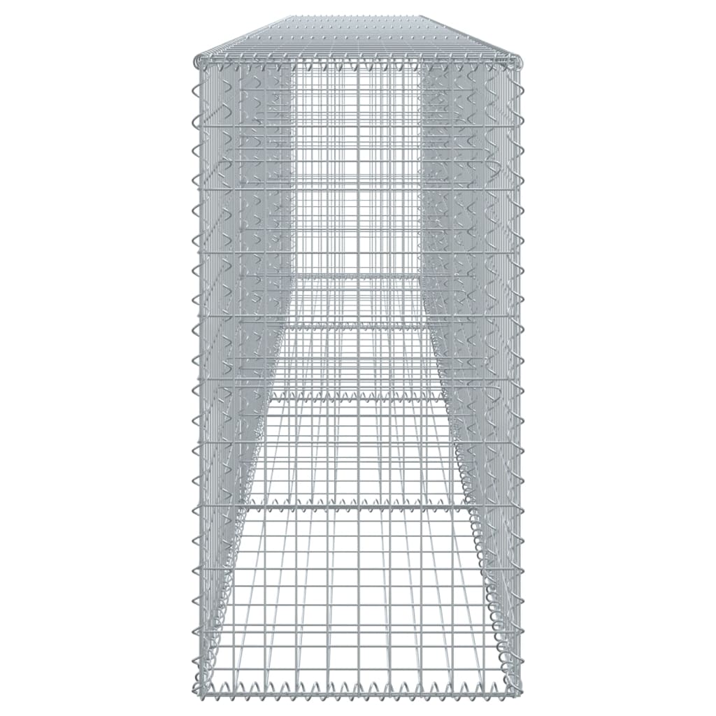 NNEVL Gabion Basket with Cover 400x50x100 cm Galvanised Iron-3