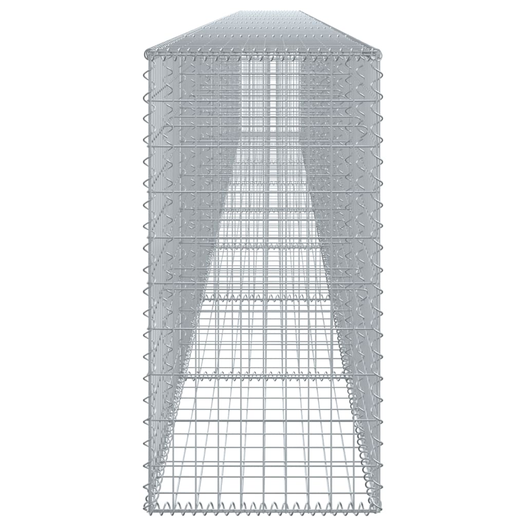 NNEVL Gabion Basket with Cover 800x50x100 cm Galvanised Iron-3