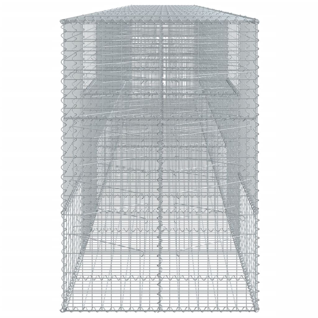 NNEVL Gabion Basket with Cover 900x100x150 cm Galvanised Iron-3