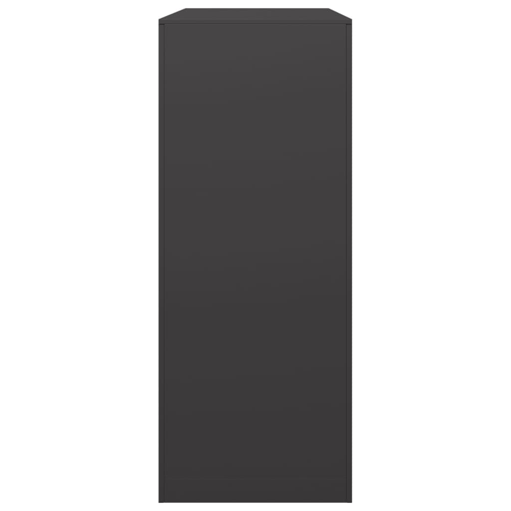 NNEVL Firewood Rack Black 100x40x100 cm Steel-4