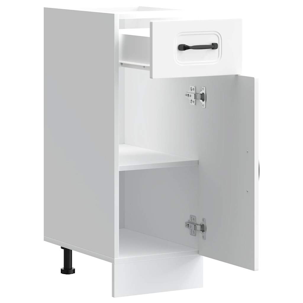 NNEVL Kitchen Base Cabinet Kalmar White Engineered Wood-4