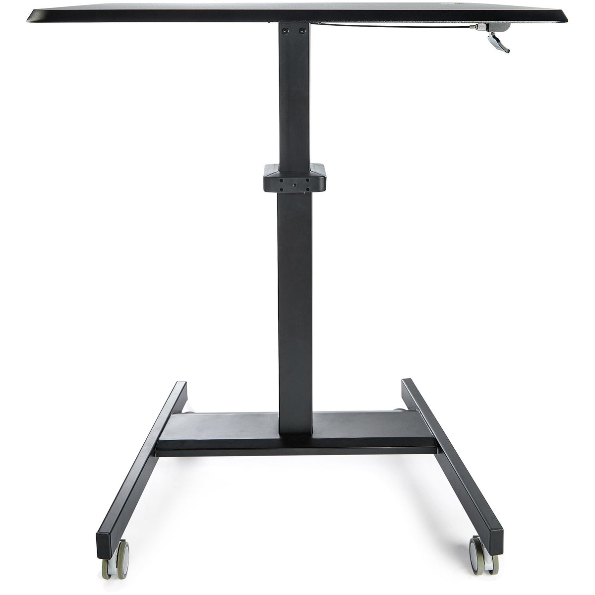 Star Tech Mobile Standing Desk - Portable Sit Stand Ergonomic Height Adjustable Cart on Wheels - Rolling Computer/Laptop Workstation Table with Locking One-Touch Lift for Teacher/Student