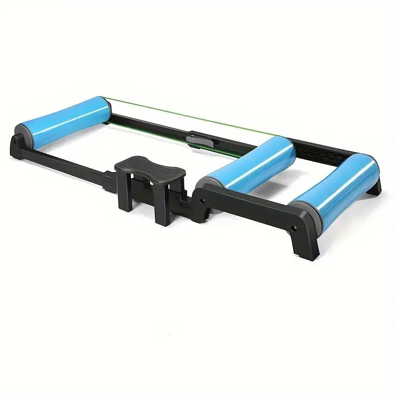 NNETM Quiet Indoor Cycling Trainer Rollers - Adjustable Resistance(Blue)-0