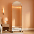 79 Inches Architectural Full Length Mirror Wheeled-0