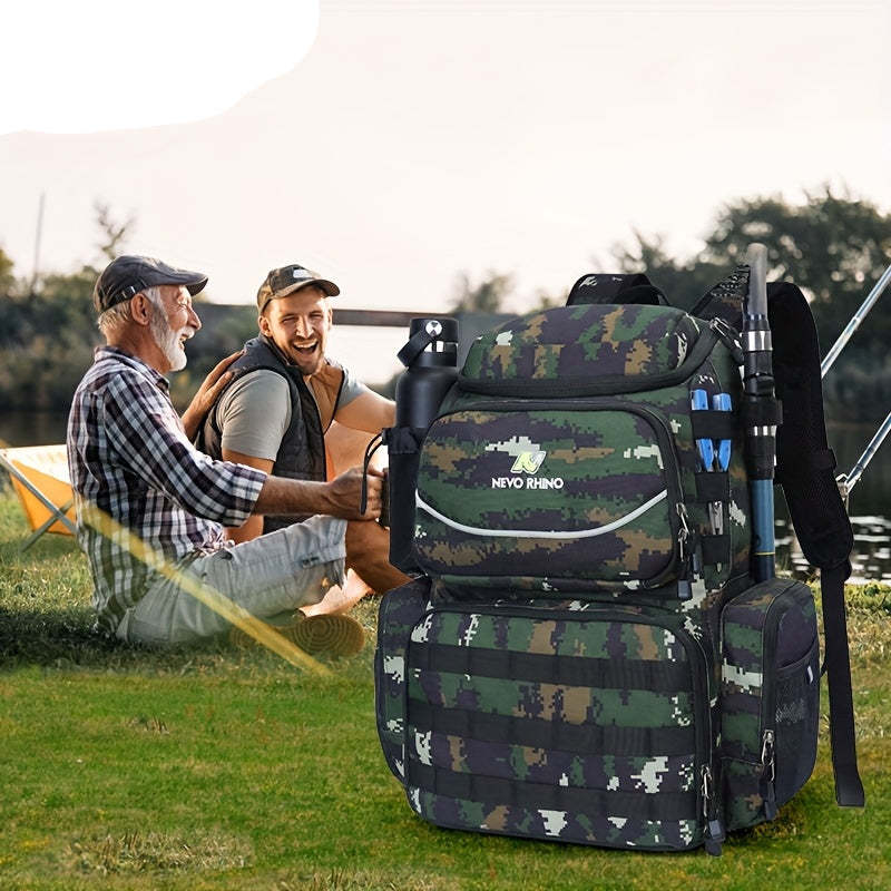 NNETM Fishing Backpack with 4 Tackle Boxes-1