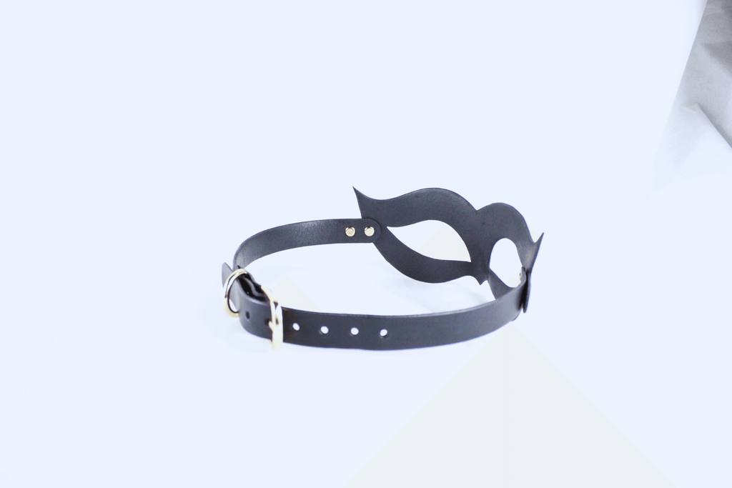 Bondage Mask – Handmade Leather Fetish Mask with Adjustable Strap-2