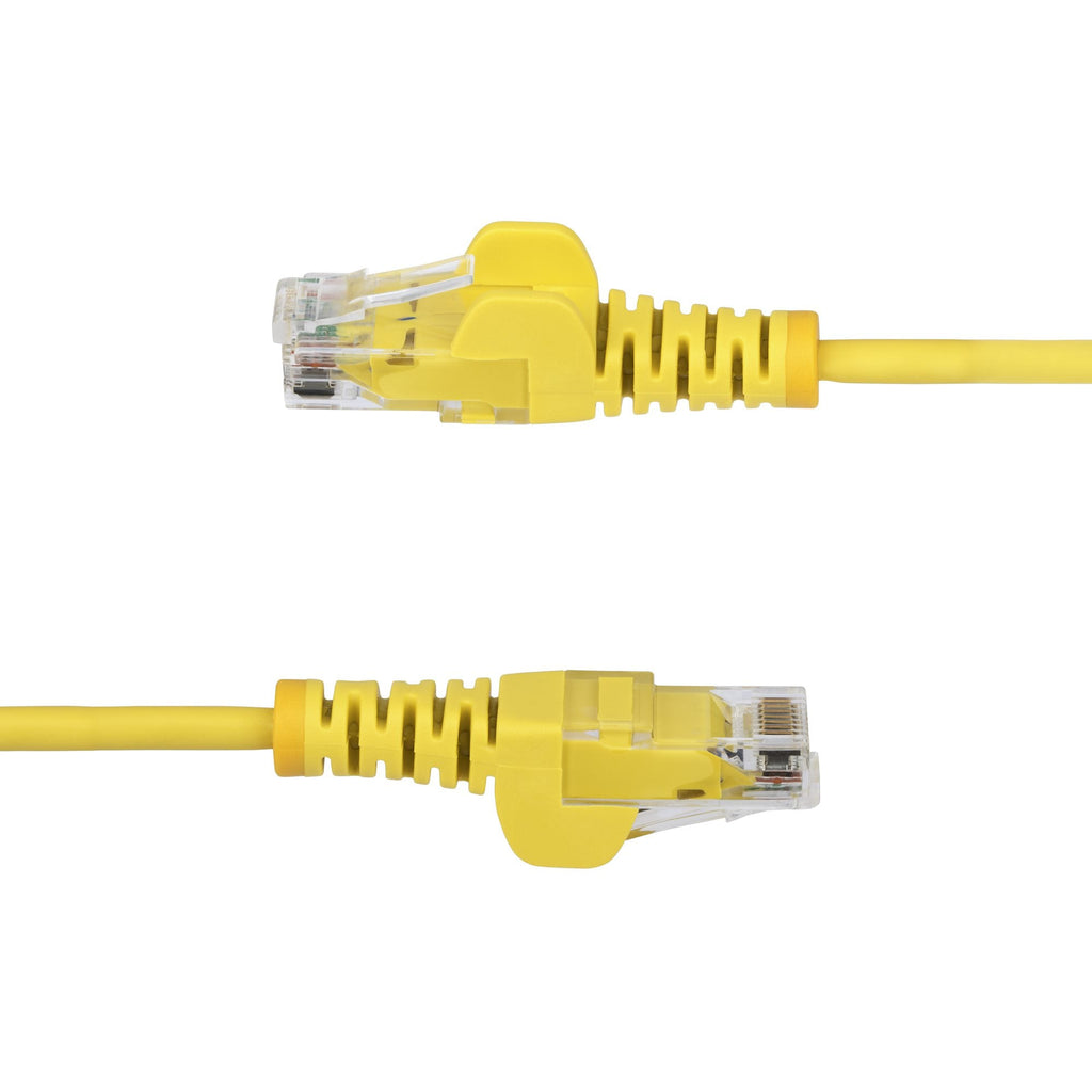 Star Tech 7m Yellow Slim CAT6 Ethernet Cable, Snagless, 100W PoE, UTP, LSZH, 28AWG Pure Bare Copper Wire, Slim RJ45 Network Patch Cord w/Strain Reliefs, Individually Tested