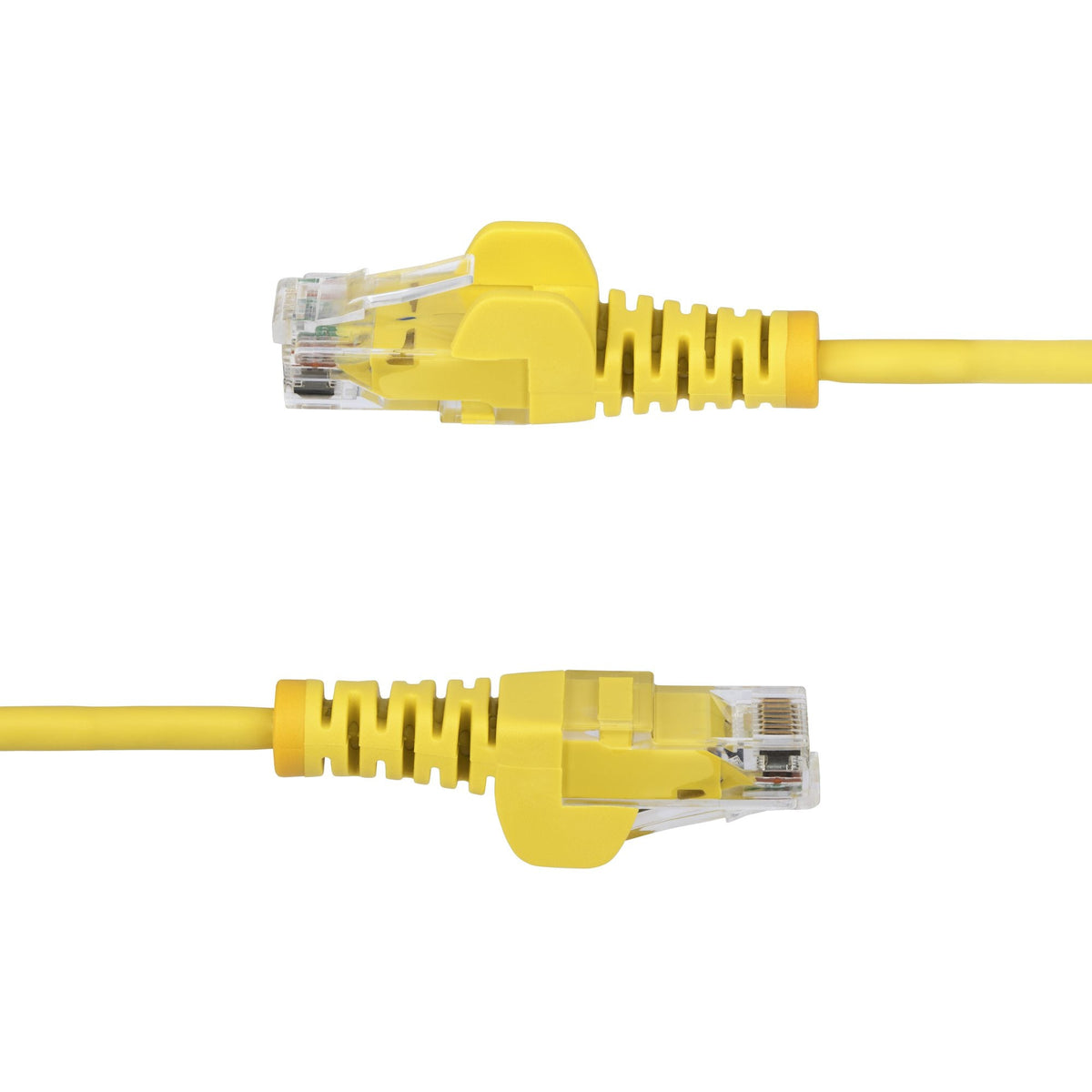 Star Tech 7m Yellow Slim CAT6 Ethernet Cable, Snagless, 100W PoE, UTP, LSZH, 28AWG Pure Bare Copper Wire, Slim RJ45 Network Patch Cord w/Strain Reliefs, Individually Tested