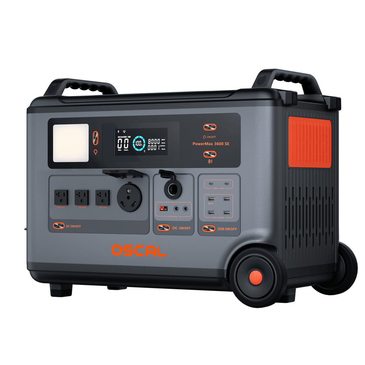 OSCAL PowerMax 3600SE Expandable Portable Power Station 3600Wh LiFePO4 Solar Generator-2