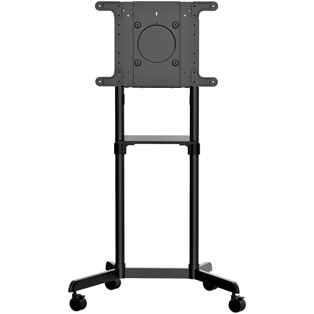 Star Tech Mobile TV Cart - Portable Rolling TV Stand for 37-70" VESA Display (154lb/70kg) - TV Stand w/Shelf & Storage Compartment - Rotate/Tilt Display - Universal TV Mount on Wheels