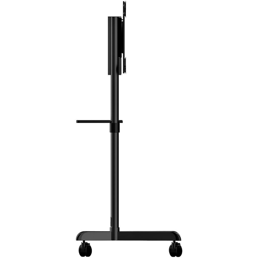 Star Tech Mobile TV Cart - Portable Rolling TV Stand for 37-70" VESA Display (154lb/70kg) - TV Stand w/Shelf & Storage Compartment - Rotate/Tilt Display - Universal TV Mount on Wheels