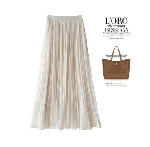 Pleated Midi Skirt, Half Skirt, Accordion Skirt