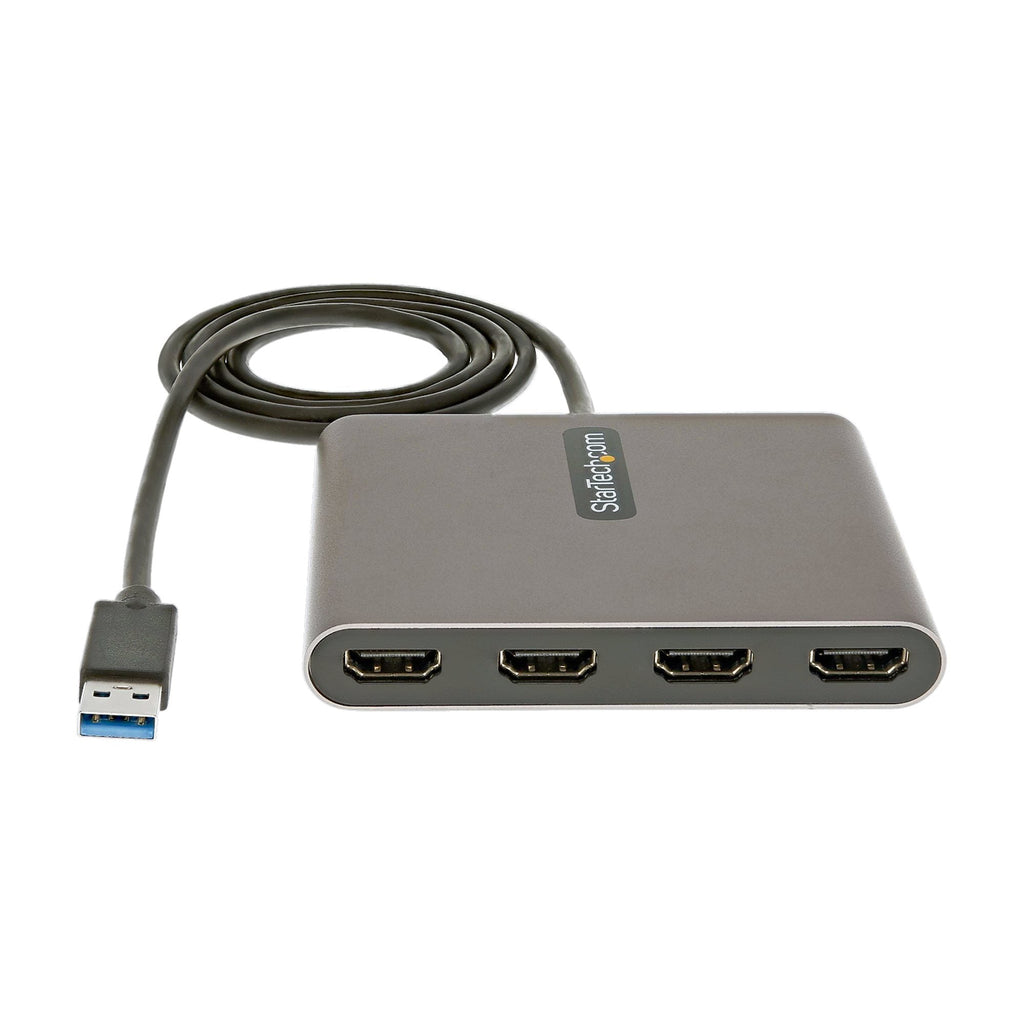 Star Tech USB 3.0 to Quad HDMI Adapter, USB to 4x HDMI Monitor Converter for Windows (no support for macOS/ChromeOS/Linux) - TAA