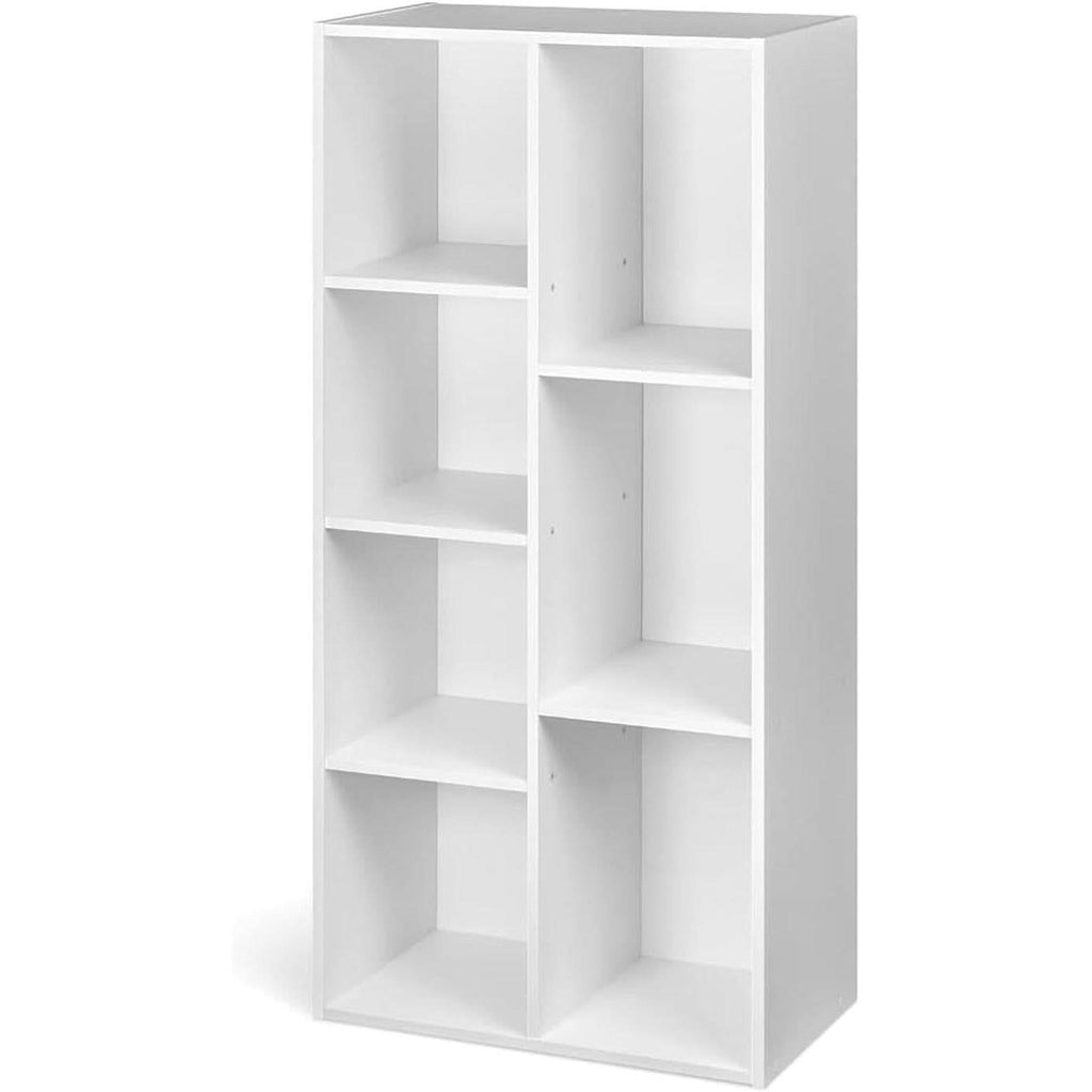 White 7 Cube Organizer Bookcase Storage Shelves Unit-4