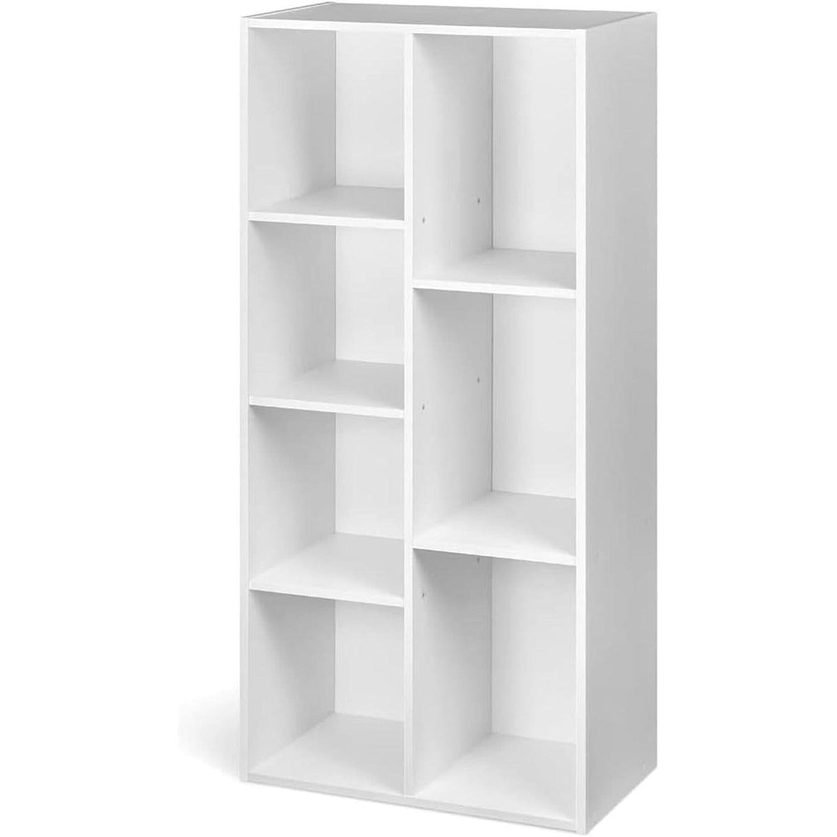 White 7 Cube Organizer Bookcase Storage Shelves Unit-4