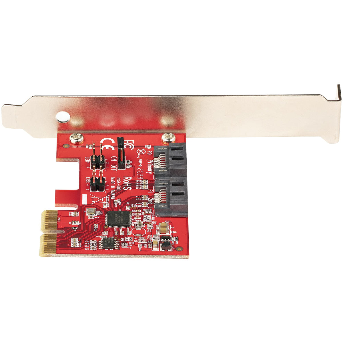 Star Tech SATA PCIe Card - 2 Port PCIe SATA Expansion Card - 6Gbps - Full/Low Profile - PCI Express to SATA Adapter/Controller - ASM1062R SATA RAID - PCIe to SATA Converter