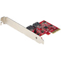 Star Tech SATA PCIe Card - 2 Port PCIe SATA Expansion Card - 6Gbps - Full/Low Profile - PCI Express to SATA Adapter/Controller - ASM1062R SATA RAID - PCIe to SATA Converter