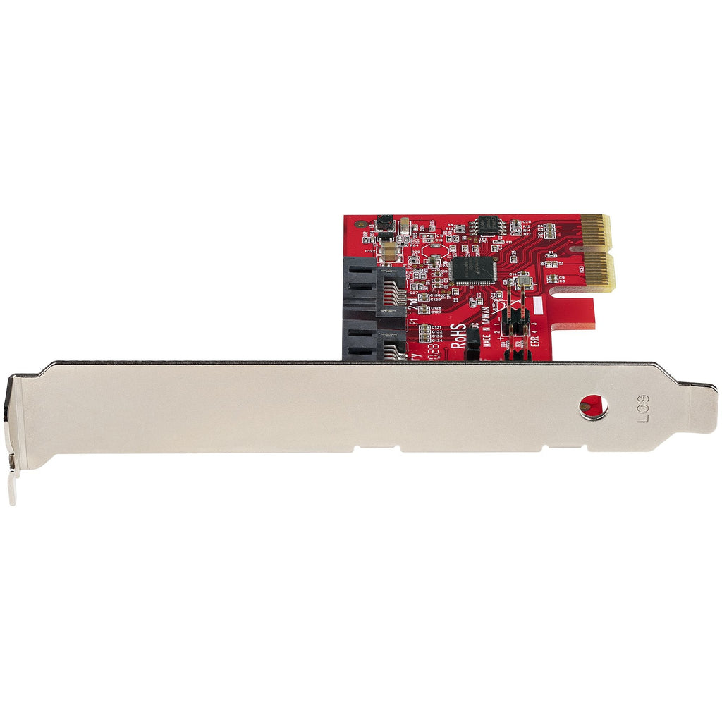 Star Tech SATA PCIe Card - 2 Port PCIe SATA Expansion Card - 6Gbps - Full/Low Profile - PCI Express to SATA Adapter/Controller - ASM1062R SATA RAID - PCIe to SATA Converter