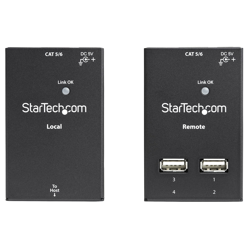 Star Tech 4-Port USB 2.0-Over-Cat5-or-Cat6 Extender - 130ft (40m)