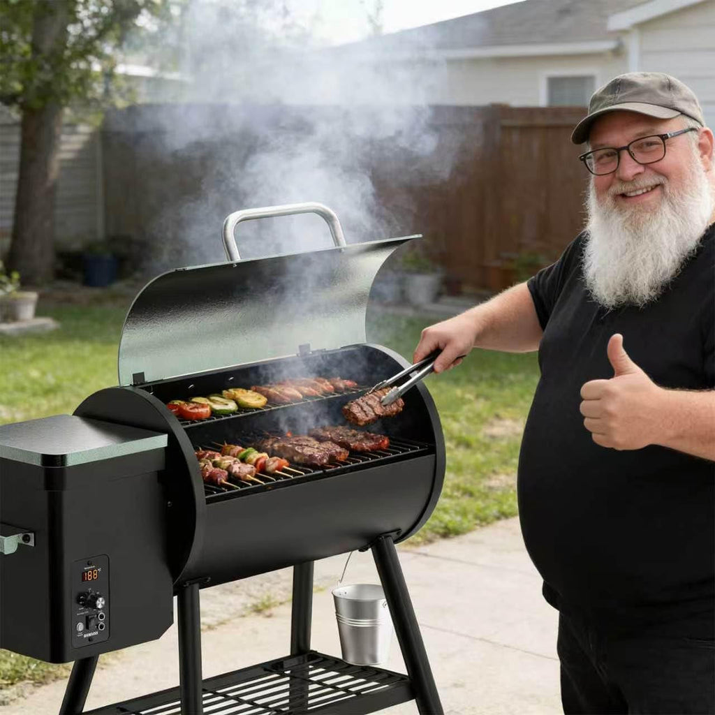 Electric Pellet Grill Smoker 8in1 PID Temperature Control-2
