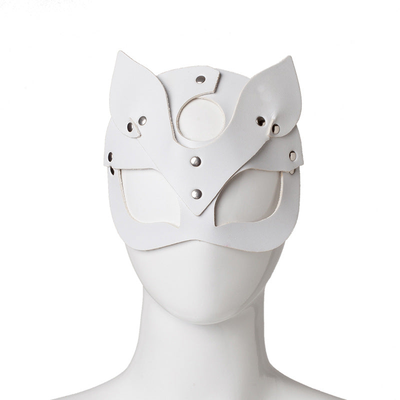 Halloween Festival Fox Leather Mask with Rhinestones
