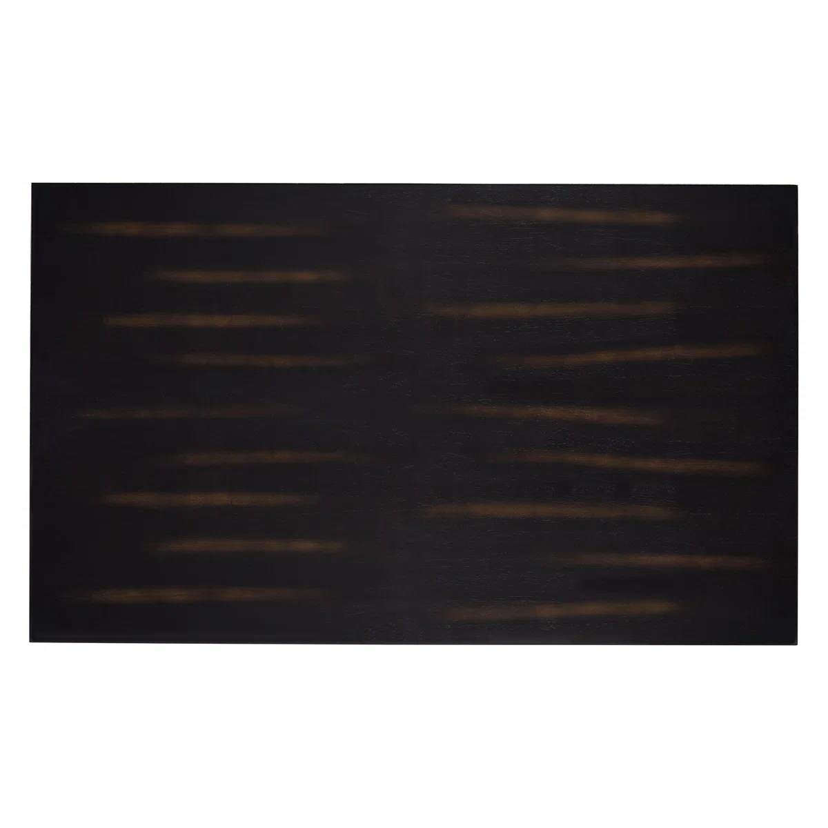 Farmhouse 32 x 48 inch Dining Table in Antique Black Wood Finish-1