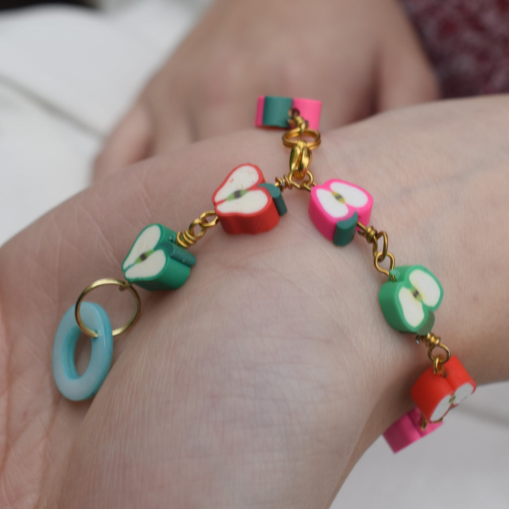 Apple Bracelet, Charm Bracelet, Beaded Bracelet | by Ifemi Jewels-4