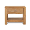 FarmHouse Traditional Rustic Acacia 1 Drawer Nightstand-0