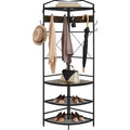 Modern Corner Entryway Hall Tree Shoe Storage Bench Coat Rack-0