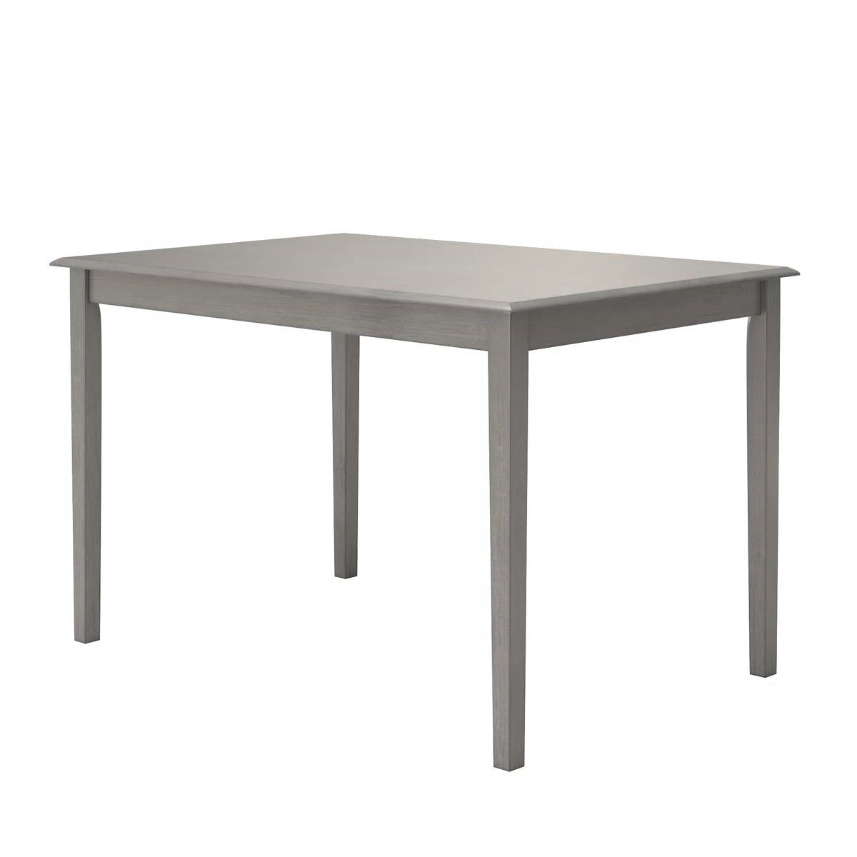 Farmhouse 32 x 48 inch Dining Table in Antique Grey Wood Finish-1