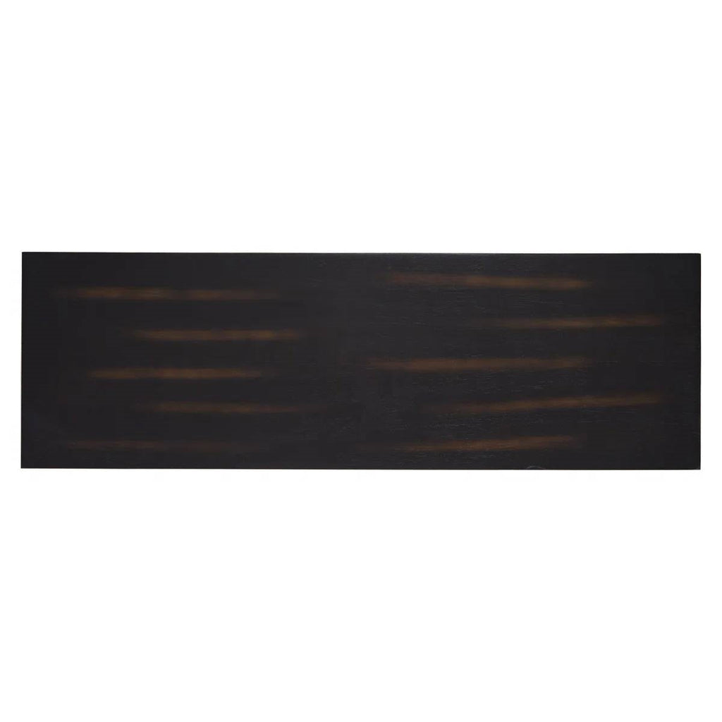 Classic 36 x 60 inch Farmhouse Dining Table in Antique Black Wood Finish-3