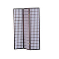 3-Panel Room Divider Asian Style Privacy Screen in Cherry Wood Finish-0