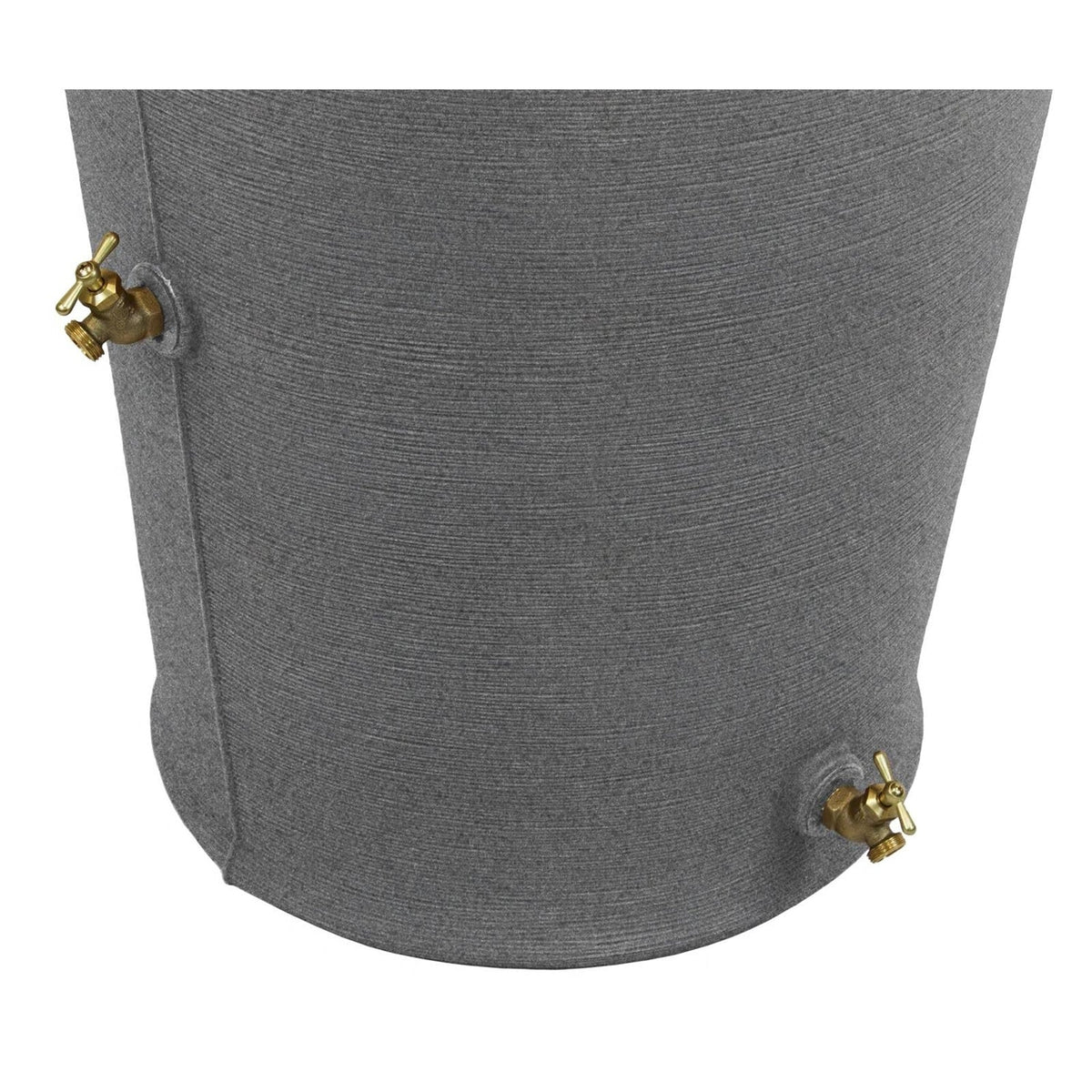 Dark Grey Granite 50-Gallon Plastic Urn Rain Barrel with Planter Top-2