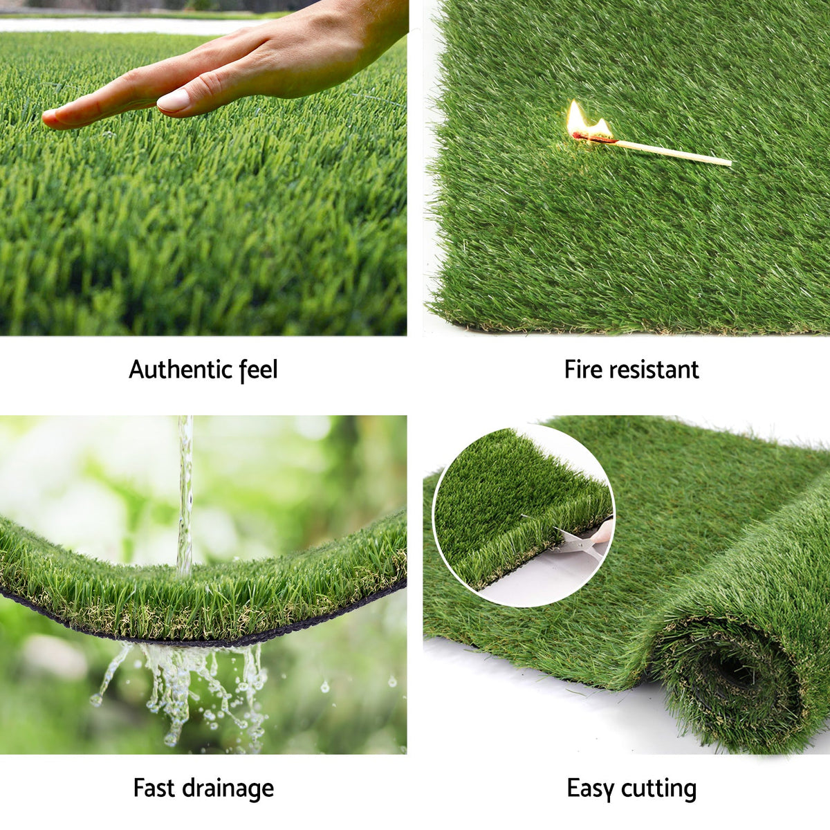 NNEDSZ Artificial Grass 30mm 2mx5m 20SQM Synthetic Fake Lawn Turf Plastic Plant 4-coloured-4