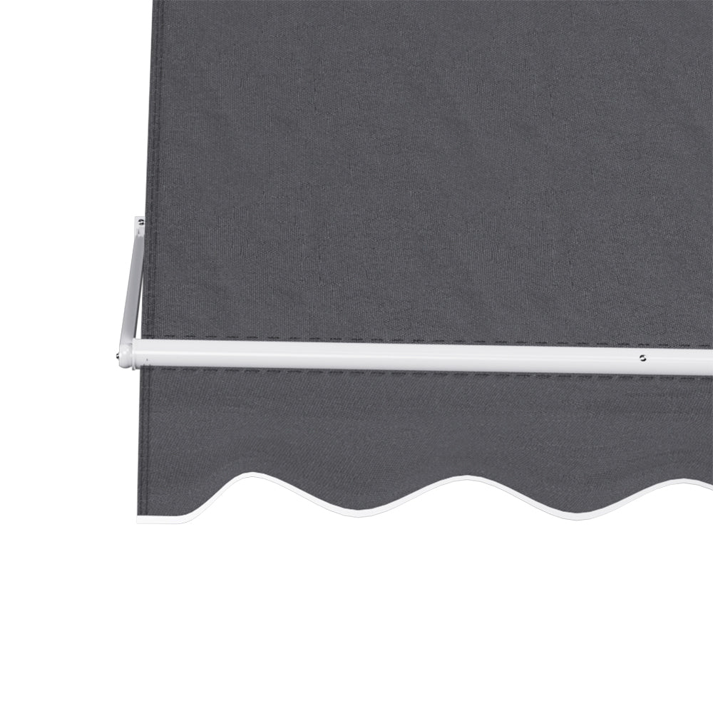 NNEDSZ Retractable Fixed Pivot Arm Window Awning Outdoor Blinds 2.1X2.1M Grey-3