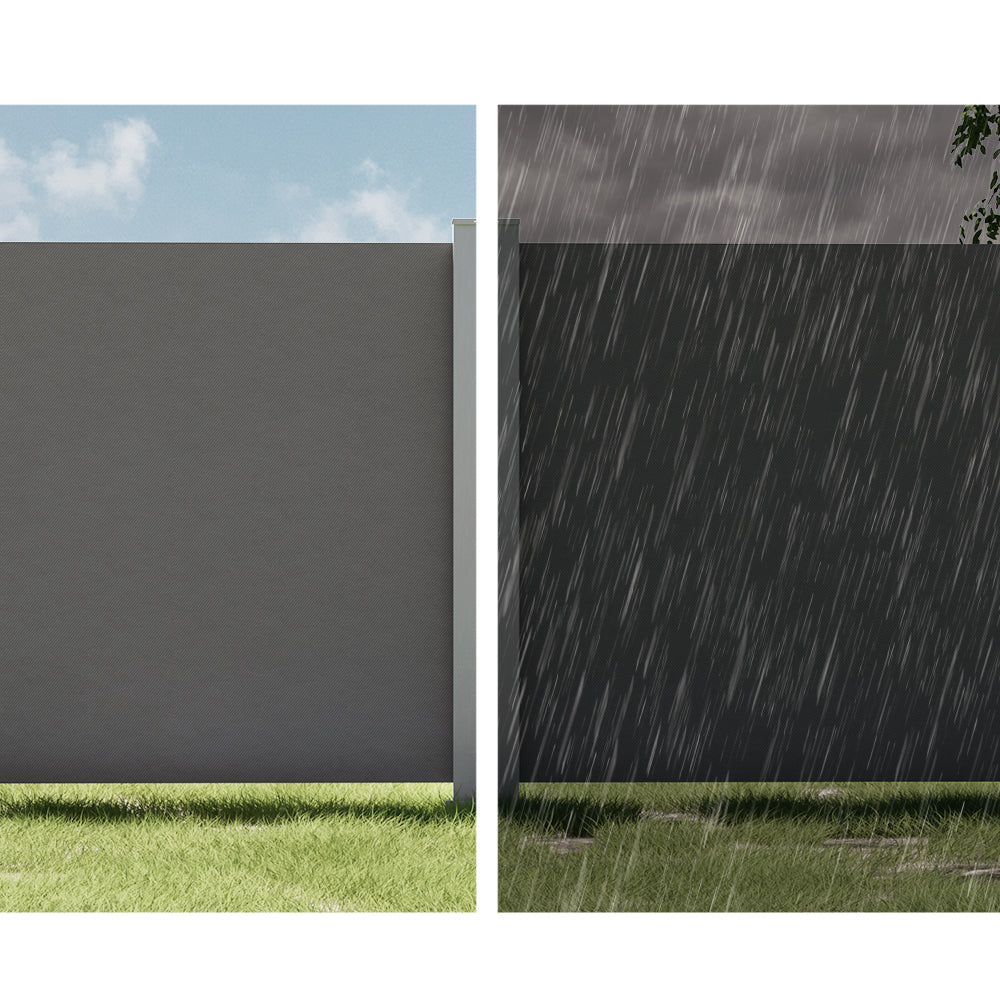 NNEDSZ Side Awning Sun Shade Outdoor Retractable Privacy Screen 2X3M Grey-4