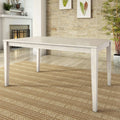 Farmhouse 36 x 60 inch Rectangular Dining Table in Antique White Wood Finish-0