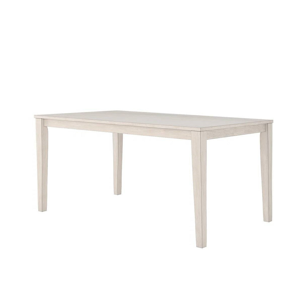 Farmhouse 36 x 60 inch Rectangular Dining Table in Antique White Wood Finish-1