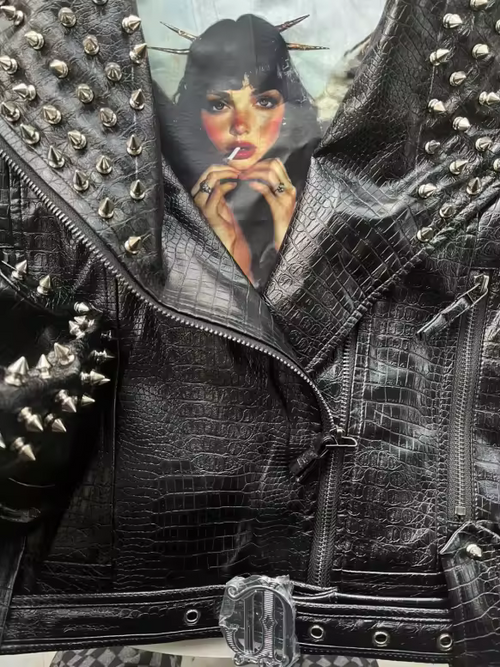 DON JOHN Leather Jacket Women's-0