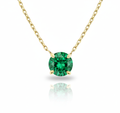 Alira Solitaire Emerald Necklace-0