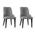 NNEDSZ Set of 2 Fabric Dining Chairs - Grey-0