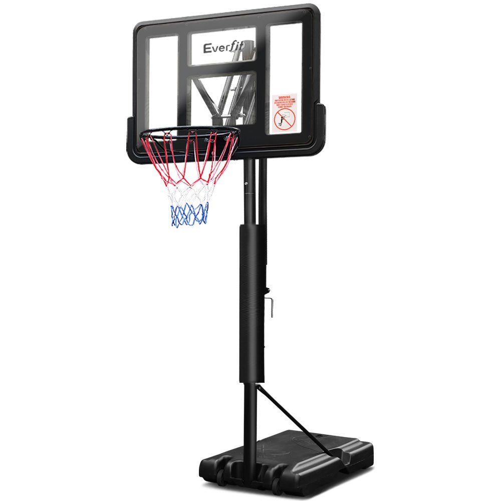 NNEDSZ 3.05M Basketball Hoop Stand System Ring Portable Net Height Adjustable Black-0
