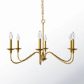 30-inch Traditional 6-Light Dimmable Chandelier in Brass Finish-0